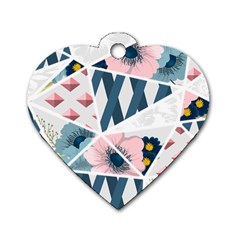 Patchwork  Dog Tag Heart (two Sides) by designsbymallika