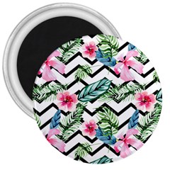 Tropical Zig Zag Pattern 3  Magnets by designsbymallika