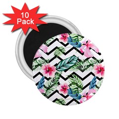 Tropical Zig Zag Pattern 2 25  Magnets (10 Pack)  by designsbymallika