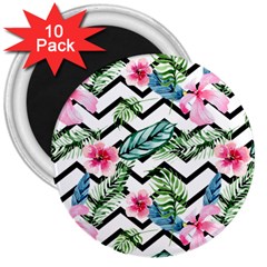 Tropical Zig Zag Pattern 3  Magnets (10 Pack)  by designsbymallika