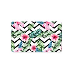 Tropical Zig Zag Pattern Magnet (name Card) by designsbymallika