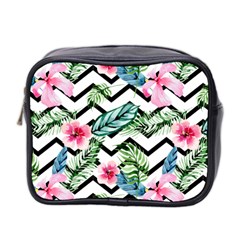 Tropical Zig Zag Pattern Mini Toiletries Bag (two Sides)