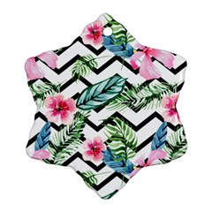 Tropical Zig Zag Pattern Ornament (snowflake)