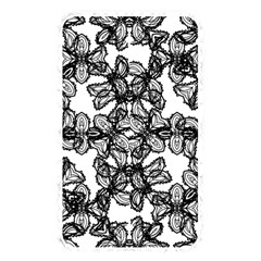 Stylized Botanical Motif Black And White Print Memory Card Reader (Rectangular)