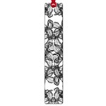 Stylized Botanical Motif Black And White Print Large Book Marks Front