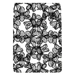 Stylized Botanical Motif Black And White Print Removable Flap Cover (S)