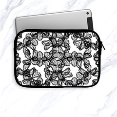 Stylized Botanical Motif Black And White Print Apple Ipad Mini Zipper Cases by dflcprintsclothing