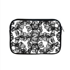 Stylized Botanical Motif Black And White Print Apple MacBook Pro 15  Zipper Case