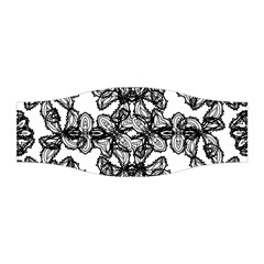 Stylized Botanical Motif Black And White Print Stretchable Headband by dflcprintsclothing