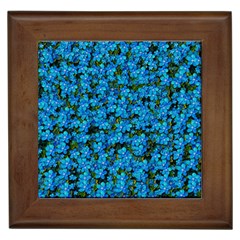 Blue Sakura Forest  Tree So Meditative And Calm Framed Tile