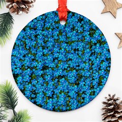 Blue Sakura Forest  Tree So Meditative And Calm Ornament (round) by pepitasart