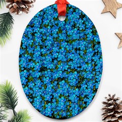 Blue Sakura Forest  Tree So Meditative And Calm Ornament (Oval)