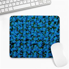 Blue Sakura Forest  Tree So Meditative And Calm Large Mousepads by pepitasart