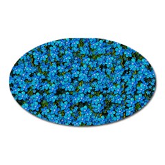 Blue Sakura Forest  Tree So Meditative And Calm Oval Magnet