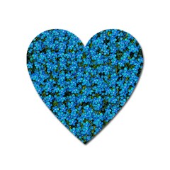 Blue Sakura Forest  Tree So Meditative And Calm Heart Magnet by pepitasart