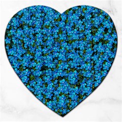 Blue Sakura Forest  Tree So Meditative And Calm Jigsaw Puzzle (Heart)