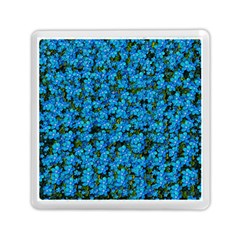 Blue Sakura Forest  Tree So Meditative And Calm Memory Card Reader (Square)