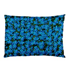 Blue Sakura Forest  Tree So Meditative And Calm Pillow Case (two Sides) by pepitasart