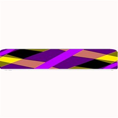 Abstract Geometric Blocks, Yellow, Orange, Purple Triangles, Modern Design Small Bar Mats by Casemiro