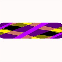 Abstract Geometric Blocks, Yellow, Orange, Purple Triangles, Modern Design Large Bar Mats by Casemiro