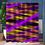 Abstract geometric blocks, yellow, orange, purple triangles, modern design Shower Curtain 60  x 72  (Medium)  60 x72  Curtain