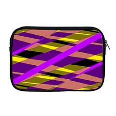 Abstract Geometric Blocks, Yellow, Orange, Purple Triangles, Modern Design Apple Macbook Pro 17  Zipper Case by Casemiro