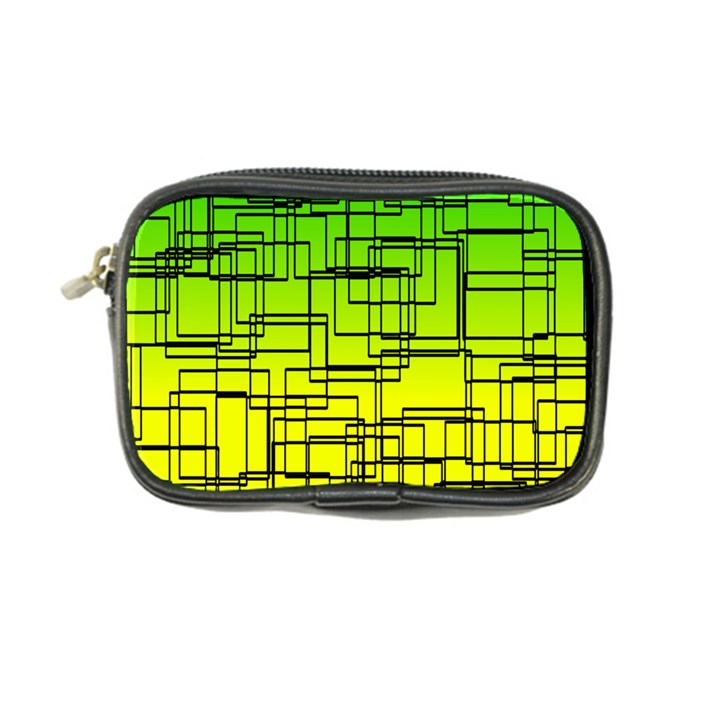 Geometrical lines pattern, asymmetric blocks theme, line art Coin Purse