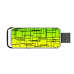 Geometrical lines pattern, asymmetric blocks theme, line art Portable USB Flash (Two Sides) Front