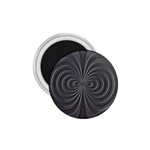 Abstract metallic spirals, silver color, dark grey, graphite colour 1.75  Magnets Front