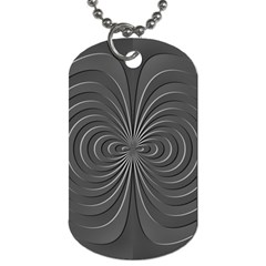 Abstract Metallic Spirals, Silver Color, Dark Grey, Graphite Colour Dog Tag (two Sides) by Casemiro