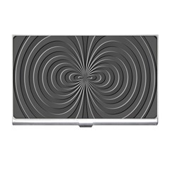 Abstract Metallic Spirals, Silver Color, Dark Grey, Graphite Colour Business Card Holder by Casemiro