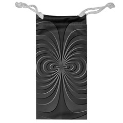 Abstract Metallic Spirals, Silver Color, Dark Grey, Graphite Colour Jewelry Bag by Casemiro