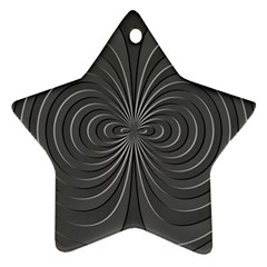 Abstract Metallic Spirals, Silver Color, Dark Grey, Graphite Colour Star Ornament (two Sides) by Casemiro