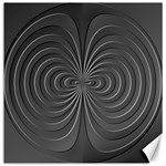 Abstract metallic spirals, silver color, dark grey, graphite colour Canvas 16  x 16  15.2 x15.41  Canvas - 1