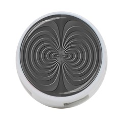 Abstract Metallic Spirals, Silver Color, Dark Grey, Graphite Colour 4-port Usb Hub (one Side) by Casemiro