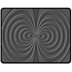 Abstract Metallic Spirals, Silver Color, Dark Grey, Graphite Colour Fleece Blanket (medium)  by Casemiro