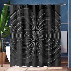 Abstract Metallic Spirals, Silver Color, Dark Grey, Graphite Colour Shower Curtain 60  X 72  (medium)  by Casemiro