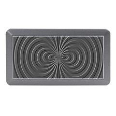 Abstract Metallic Spirals, Silver Color, Dark Grey, Graphite Colour Memory Card Reader (mini) by Casemiro