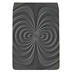 Abstract metallic spirals, silver color, dark grey, graphite colour Removable Flap Cover (L) Front