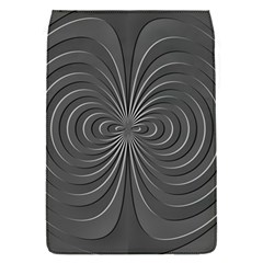 Abstract Metallic Spirals, Silver Color, Dark Grey, Graphite Colour Removable Flap Cover (s) by Casemiro