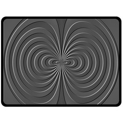 Abstract Metallic Spirals, Silver Color, Dark Grey, Graphite Colour Double Sided Fleece Blanket (large)  by Casemiro