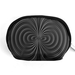 Abstract Metallic Spirals, Silver Color, Dark Grey, Graphite Colour Accessory Pouch (medium) by Casemiro