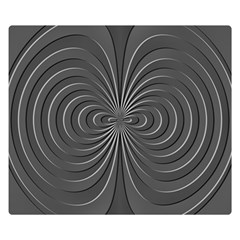 Abstract Metallic Spirals, Silver Color, Dark Grey, Graphite Colour Double Sided Flano Blanket (small)  by Casemiro