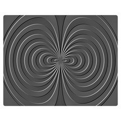 Abstract Metallic Spirals, Silver Color, Dark Grey, Graphite Colour Double Sided Flano Blanket (medium)  by Casemiro