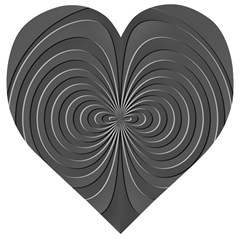 Abstract Metallic Spirals, Silver Color, Dark Grey, Graphite Colour Wooden Puzzle Heart by Casemiro