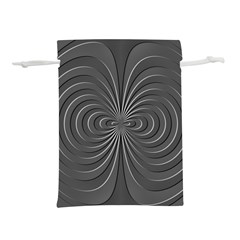 Abstract Metallic Spirals, Silver Color, Dark Grey, Graphite Colour Lightweight Drawstring Pouch (m) by Casemiro