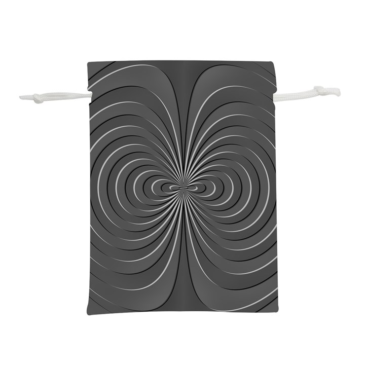 Abstract metallic spirals, silver color, dark grey, graphite colour Lightweight Drawstring Pouch (M)