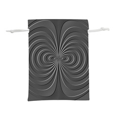 Abstract Metallic Spirals, Silver Color, Dark Grey, Graphite Colour Lightweight Drawstring Pouch (l) by Casemiro