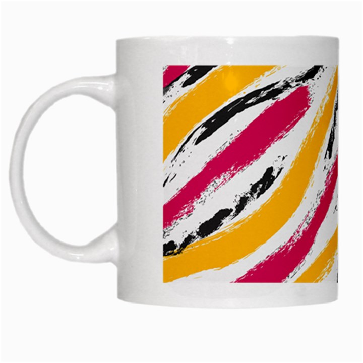 Painted Shades White Mugs