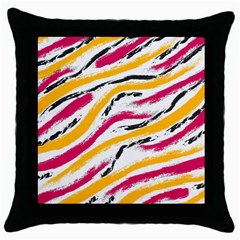 Painted Shades Throw Pillow Case (black) by designsbymallika